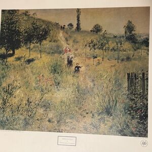 “Woman in a Field” Art Print French Impressionist artist Pierre-Auguste Renoir